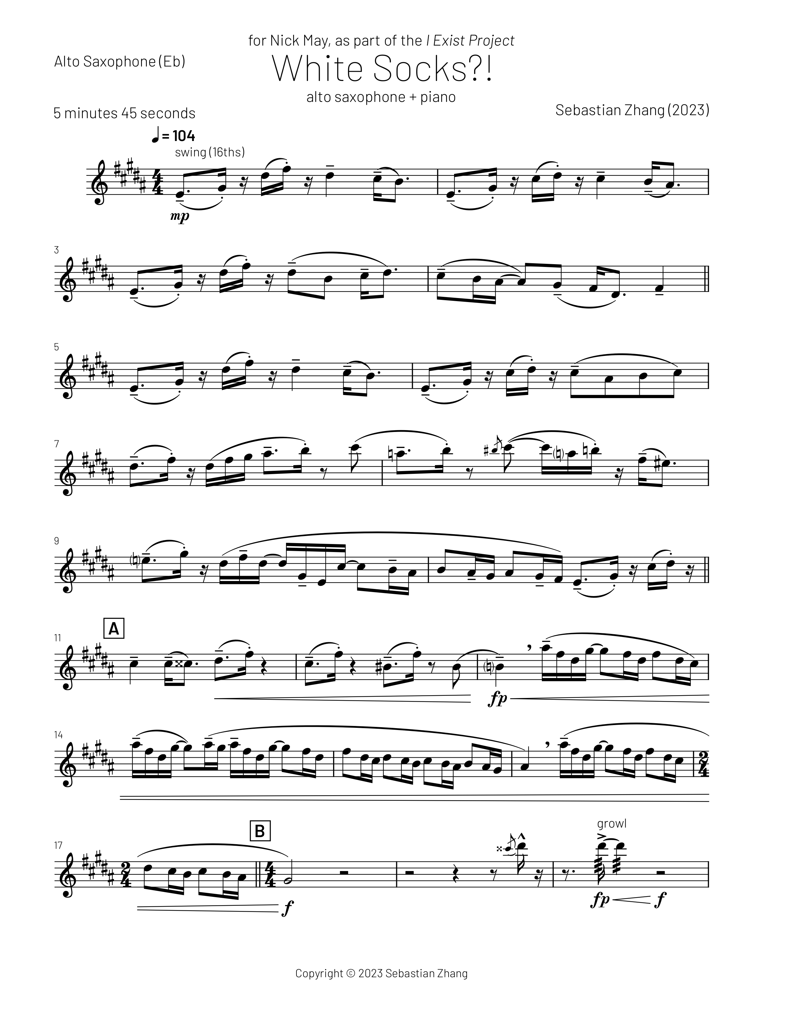 White Socks Page 1